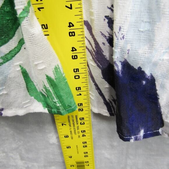 Anthropologie Midi Dress Womens Medium The Peregrine Green Blue Tiered - Picture 14 of 16